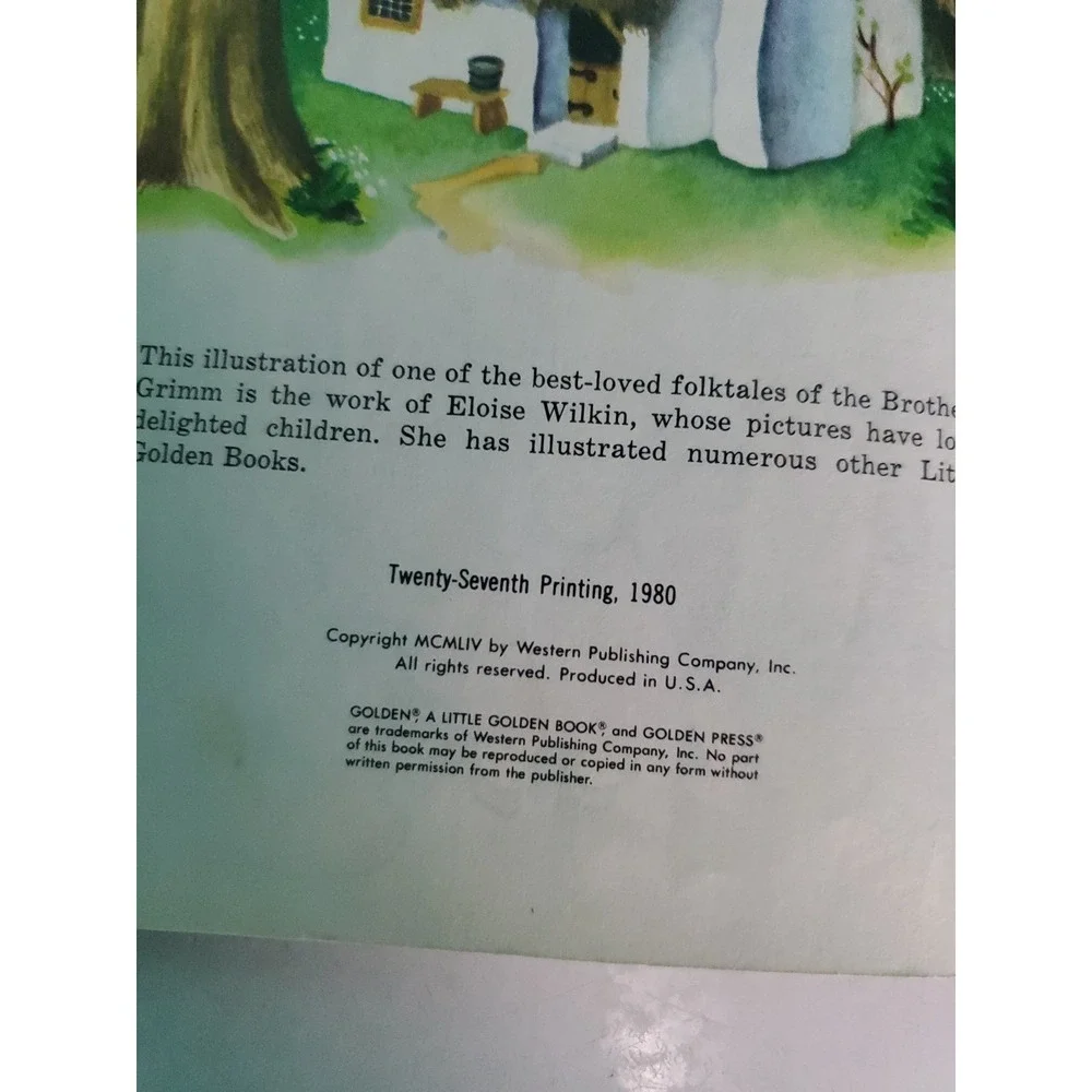 Hansel And Gretel A Little Golden Book The Brothers Grimm 27th Printing 1980 HC